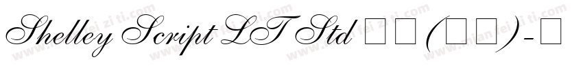 Shelley Script LT Std 普通(西方)字体转换
